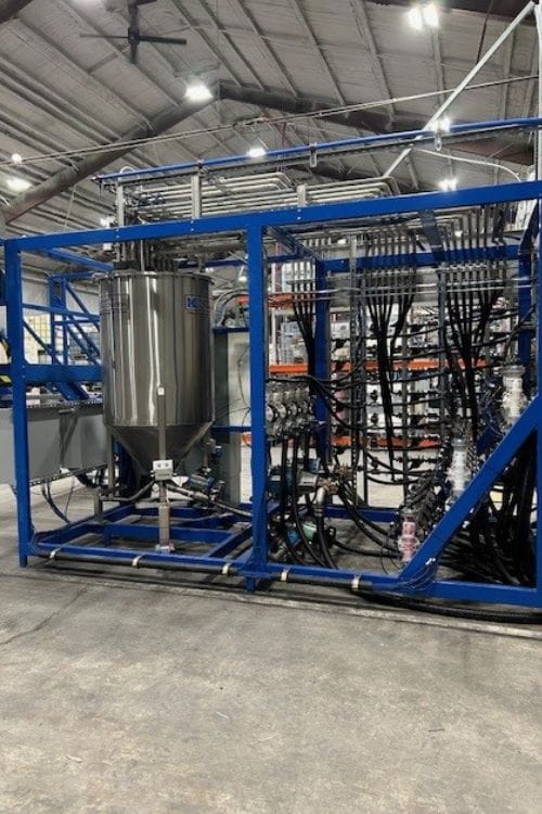 Seed treatment blender