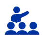 Person teaching icon